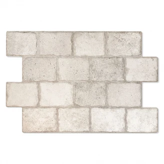 Klinker Esla Brostensbelagte Hvid Mat-Relief 44x66 cm-2